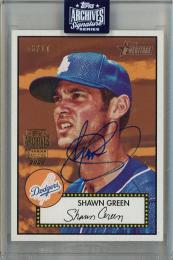2020 Topps Archives Signature Series Retired Player Edition  Shawn Green Base Autograph Buybacks 【08/17】 Los Angeles Dodgers