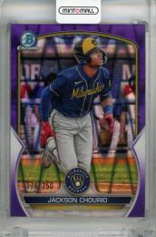 2023 Topps Bowman Jackson Chourio Chrome Prospects Purple RayWave #BCP-76 【176/250】 Milwaukee Brewers