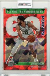 2020-21 Panini Conteders Optic Basketball Jayson Tatum Playing The Number Game Red Cracked Ice No. 1 Boston Celtics