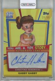 2025 Topps 30 Years of Toy Story Christina Hendricks as Gabby Gabby You Are A Toy Story Autographs Gold Refractors #YRTCH【26/50】
