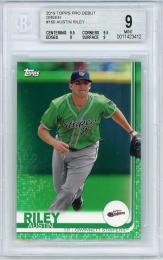 【ケースに微スレあり】2019 TOPPS Pro Debut Austin Riley #160【04/99 Green】【BGS9 MINT】