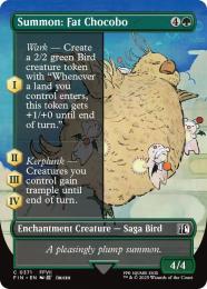 【FIN】【ENG】【Foil】《召喚:デブチョコボ/Summon: Fat Chocobo》ボーダーレス版 No.371