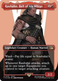 【FIN】【ENG】【サージ・Foil】《アラミゴの猛牛、ラウバーン/Raubahn, Bull of Ala Mhigo》ボーダーレス版 No.533