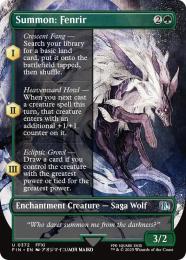 【FIN】【ENG】【Foil】《召喚:フェンリル/Summon: Fenrir》ボーダーレス版 No.372