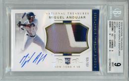 【ケースにスレ傷あり】2018 PANINI National Treasures Miguel Andujar Autograph & Player Used Material (RC)【48/49】【BGS9 MINT】