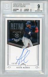 【ケースにスレ傷あり】2018 PANINI National Treasures Ozzie Albies Autograph【18/99】【BGS9 MINT】