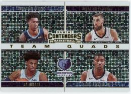 2019-20 Panini Contenders Team Quads #15 Jonas Valanciunas/Brandon Clarke/Ja Morant/Jaren Jackson Jr.