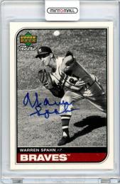 1998 UPPER DECK Retro Warren Spahn Sign of the Times《やや難あり》Milwaukee Braves