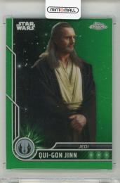 2023 TOPPS Chrome Star Wars Qui-Gon Jinn Green Refractors #60【42/99】