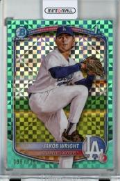 2025 Topps Bowman Chrome Jakob Wright Prospects Aqua X-Fractors #BCP143【098/125】