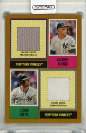 2025 Topps Heritage Juan Soto / Aaron Judge MLB Collection Dual Player Relics Gold #DPMCRJS【25/50】