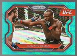 2021 Panini UFC Prizm  Kamaru Usman #151 Teal 42/49