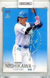2026 BBM ベースボールカード 1STバージョン 西川遥輝 #045 ホロ箔サインカード【47/50】 日本ハム