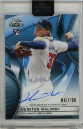 2025 Topps Chrome Black Hurston Waldrep Autographs Blue Refractors RC #CBAHW【015/150】
