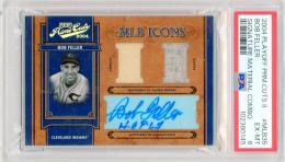 2004 Playoff Prime Cuts Bob Feller #MLB-35 MLB Icons Signature Material  Combo【5/5】【PSA6】 Cleveland Indians ※ケースに傷有