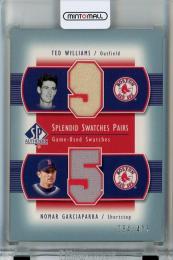 2003 Upper Deck SP Authentic Ted Williams / Nomar Garciaparra Splendid Swatches Pairs #NM2【084/406】