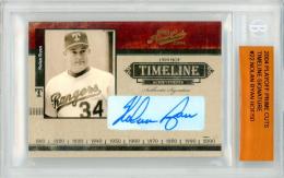 2004 Playoff Prime Cuts Nolan Ryan #TL-22 Timeline Signature【49/50】【BGS】 Texas Rangers ※ケースに傷有