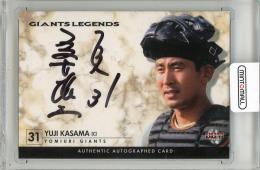 2013 BBM GIANTS LEGENDS 笠間雄二 直筆サインカード【018/100】 読売ジャイアンツ