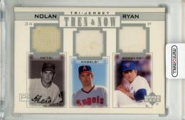 2001 Upper Deck Pros and Prospects Nolan Ryan Then and Now Game Jersey #TNNR