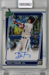 2021 Panini Donruss Optic  Brice Turang Rated Prospects Signatures White Mojo Auto #7 36/65