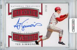 2018 PANINI National Treasures Baseball Ted Simmons Treasured Signatures 10枚限定 ラストナンバー【10/10】St. Louis Cardinals