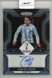2022 PANINI PRIZM  FIFA WORLD CUP Carlos Tevez Auto#S-CT Argentina