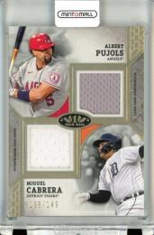 2024 Topps Tier One Albert Pujols/Miguel Cabrera Dual Player Relics Card【135/149】 Angels/Tigers