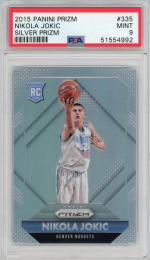 2015-16 PANINI Prizm Nikola Jokic Base Silver Prizm #335 PSA9 MINT