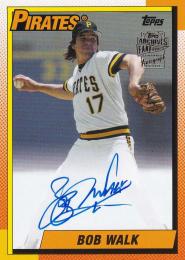 2020 Topps Archives Fan Favorites Pittsburgh Pirates Bob Walk Autographs