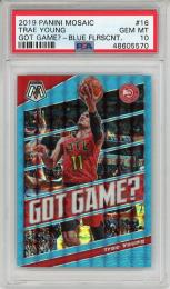 【ケースに微スレあり】2019-20 PANINI Mosaic Trae Young #16 GOT GAME?【09/15 Blue Fluorescent】【PSA10 GEM MT】