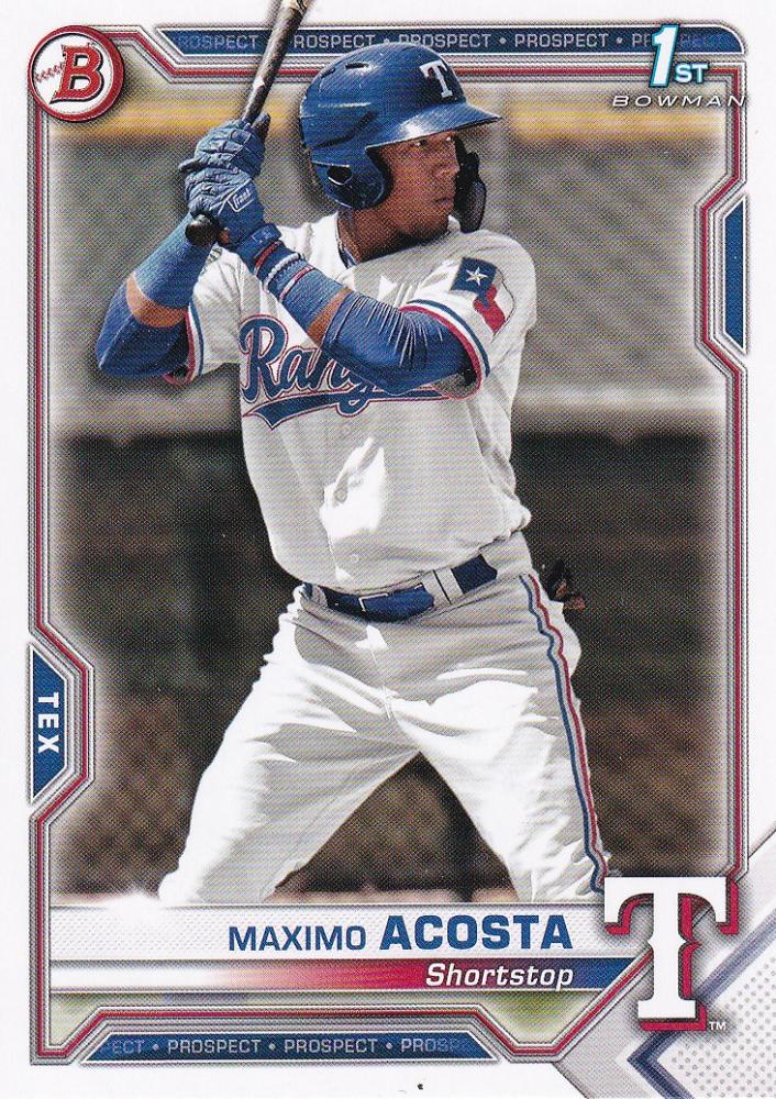 ミントモール / MINT 浦和店 / 2021 Topps Bowman Texas Rangers Maximo Acosta Paper  Prospects