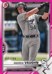 2021 Topps Bowman Chicago White Sox Andrew Vaughn Paper Prospects Fusica (パラレル版) 137/299