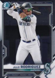 2021 Topps Bowman Seattle Mariners Julio Rodriguez Base Chrome Prospects