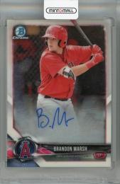 2018 Topps Bowman Chrome Brandon Marsh Bowman Chrome Prospects Autographs #BCPA-BM Los Angeles Angels