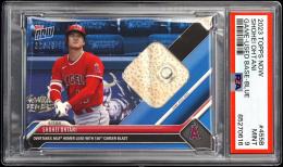 2023 Topps Now #455B Shohei Ohtani Game Used Base Relic Blue【30/49】【PSA MINT 9】 Los Angeles Angels