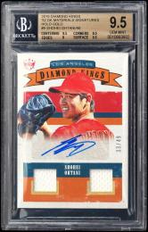 2018 Panini Diamond Kings #9 Shohei Ohtani 82 DK Materials Signatures Holo Gold【33/49】【BGS GEM MT 9.5/AU 10】 Los Angeles Angels