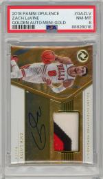 2018-19 PANINI Opulence Zach LaVine Golden Autographed Memorabilia Gold #GAZLV 25枚限定【11/25】【PSA8】《Near MINT-MINT》 Chicago Bulls