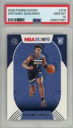 2020-21 Panini Hoops Anthony Edwards Base RC #216【PSA 10 GEM MT】
