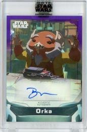 2021 TOPPS Star Wars Signature Series Purple Parallel Autograph Bobby Moynihan as Orka 【95/99】