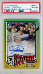 2024 Bowman Chrome 	Jasson Dominguez	ROOKIE OF THE YEAR Autographs Gold 直筆サインカード 41/50 【PSA10】	#ROYJD
