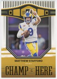 2022 Donruss Champ is Here #2 Matthew Stafford