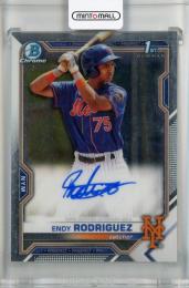 2021 Topps Bowman  Endy Rodriguez Chrome Prospect Autographs #CPA-ER 1st New York Mets