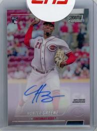 2022 Topps Stadium Club Chrome Hunter Greene Base Autographs #SCCUA-HG RC Cincinnati Reds