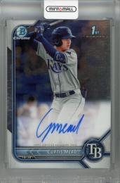 2022 Topps Bowman Curtis Mead Chrome Prospect Autographs #CPA-CM 1st Tampa Bay Rays