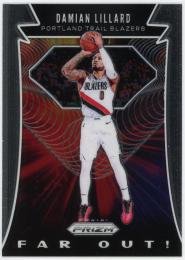 2019-20 Panini Prizm Far Out! #15 Damian Lillard