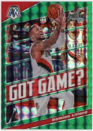 2019-20 Panini Mosaic Got Game? Mosaic Green #14 Damian Lillard