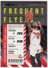 2020-21 Hoops Frequent Flyers #14 Damian Lillard