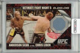 2009 TOPPS UFC  Anderson Silva & Chris Leben Fight Mat Relic