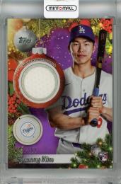 2025 Topps Holiday Hyeseong Kim Player Relics Purple Metallic #PR-HK RC 【073/199】 Los Angeles Dodgers