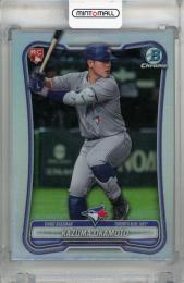 2026 Topps Bowman Kazuma Okamoto Base Chrome Rookie Red RC Logo Variation #28 RC ※初期傷あり Toronto Blue Jays